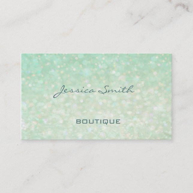 Luxe glamouröse moderne schlichte Bokee Visitenkarte (Vorderseite)