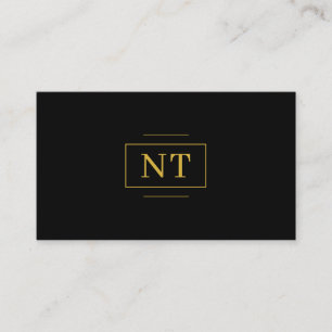 Luxe Gold 2 Erstmaliges Monogramm Minimalistisch S Visitenkarte