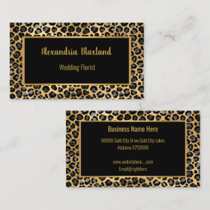 LUXE GOLD BLACK TIERDRUCKKARTE VISITENKARTE