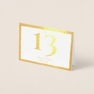 Luxe Gold Bold Edge plié numéro de table