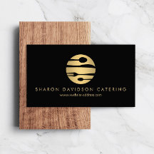 Luxe Gold Catering Logo Restaurant, Koch Black