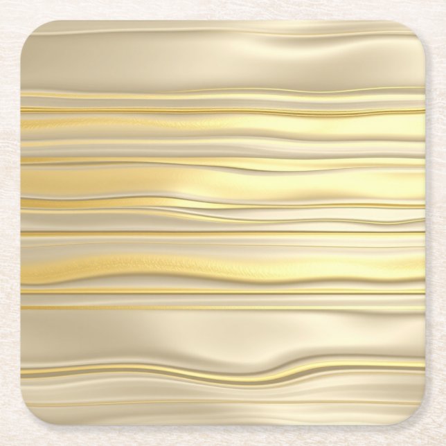 Luxe Gold Foil Silver Foil Streifen Untersetzer Se (Vorderseite)