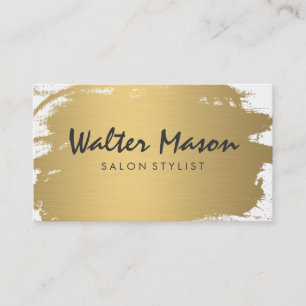 Luxe Gold gebürsteter moderner Text Visitenkarte