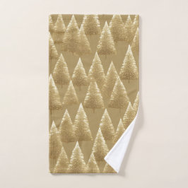 Luxe Gold Glitzer Weihnachtsbaumen Handtuch