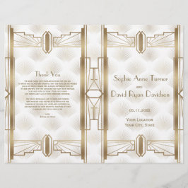 Luxe Gold Great Gatsby Art Déco Programme de maria