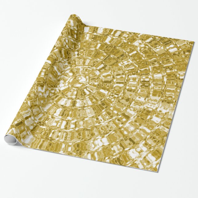LUXE GOLD METALLIC SEHEN WRAPPING PAPER GIFT WRAP GESCHENKPAPIER (Ungerollt)