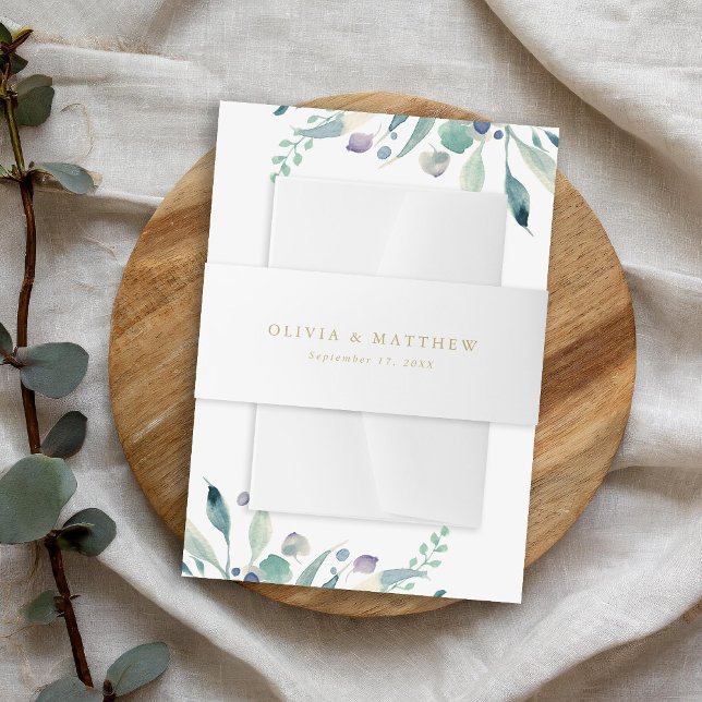 Luxe Gold Minimalistisch Wedding Monogram Einladungsbanderole (Von Creator hochgeladen)