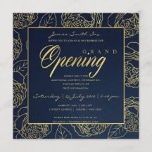 LUXE GOLD NAVY ROSE FLORAL GRAND ÖFFNUNGSZEREMONIE