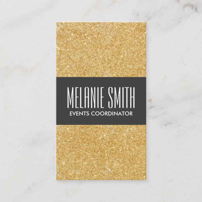 Luxe Gold Shimmer Visitenkarte (Vorderseite)