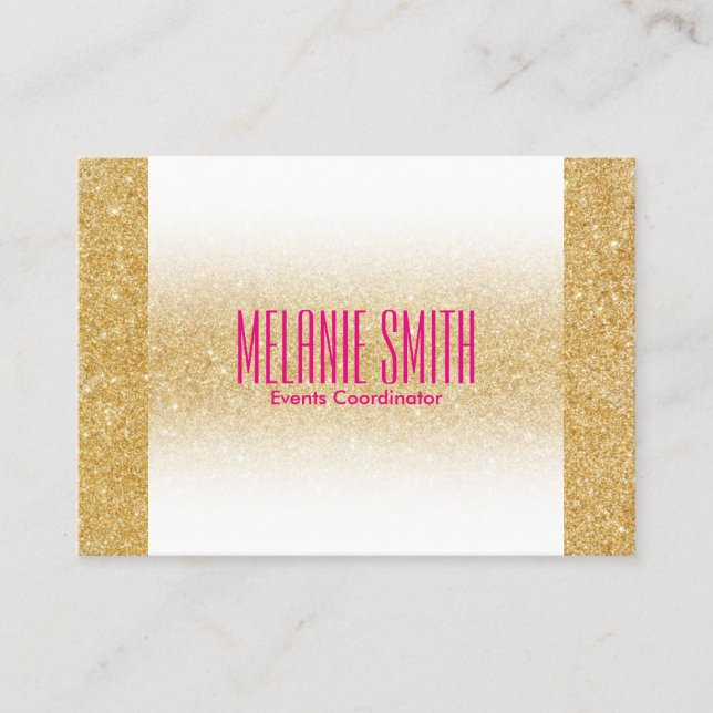 Luxe Gold Shimmer Visitenkarte (Vorderseite)