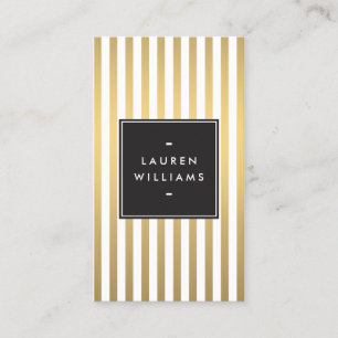 Luxe Gold Streifen Boutique, Mode, Schönheit Visitenkarte