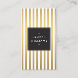 Luxe Gold Streifen Boutique, Mode, Schönheit Visitenkarte