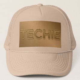 Luxe Gold Techie Khaki Hat Truckerkappe