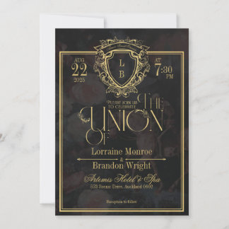 Luxe Gothic Romance Wedding Invitation Einladung