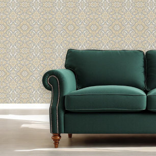 Luxe Gray & Gold Tapestry Tapete