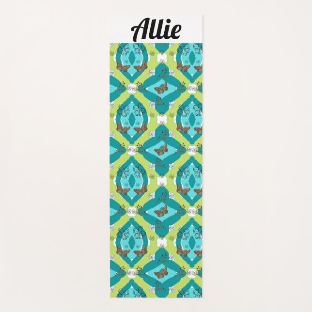 Luxe green garden art yogamatte (Vorderseite)