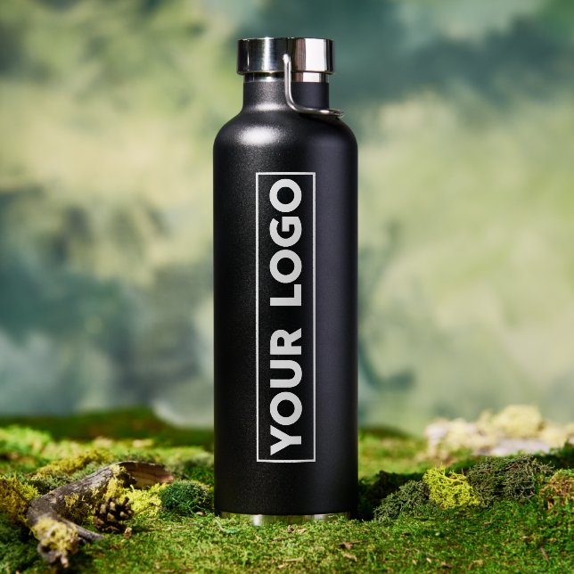 Luxe großes Logo Schwarz Trinkflasche (Außenbereich)