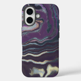 Luxe Holographic Iridescent Marble Wirbel iPhone 16 Hülle