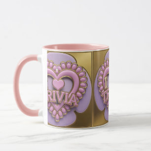 Luxe I Love Trivia Gold Pink Combo Mug