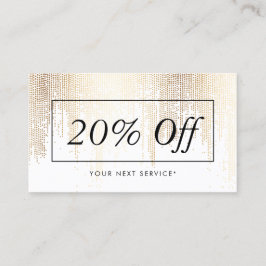 Luxe Imitate Gold Confetti Rain Pattern Discount C Visitenkarte