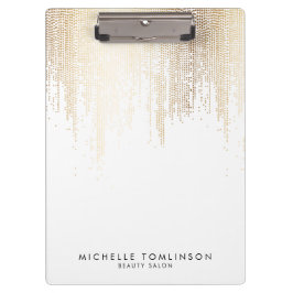 Luxe Imitate Gold Confetti Regenmuster Klemmbrett