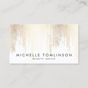 Luxe Imitate Gold Confetti Regenmuster Visitenkarte