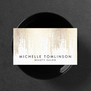 Luxe Imitate Gold Confetti Regenmuster Visitenkarte