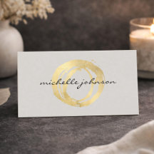 Luxe Imitate Gold lackierte Circle Designer Logo a