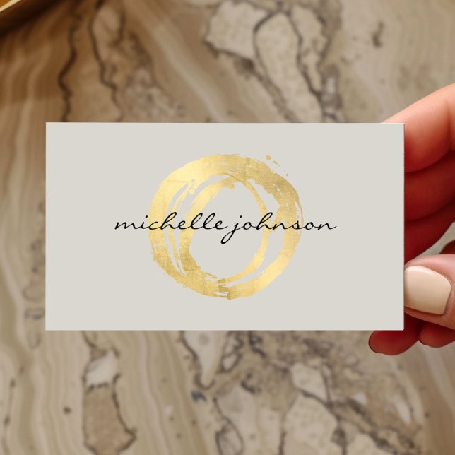 Luxe Imitate Gold lackierte Circle Designer Logo a Visitenkarte (Von Creator hochgeladen)