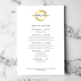 Luxe Imitate Gold lackierte Circle Designer Logo Flyer