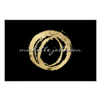 Luxe Imitate Gold lackierte Circle Designer Logo S