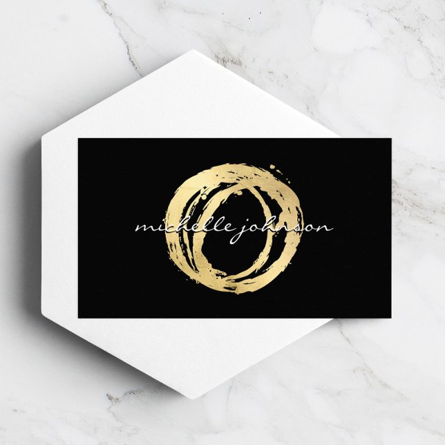 Luxe Imitate Gold lackierte Circle Designer Logo S Visitenkarte (Von Creator hochgeladen)
