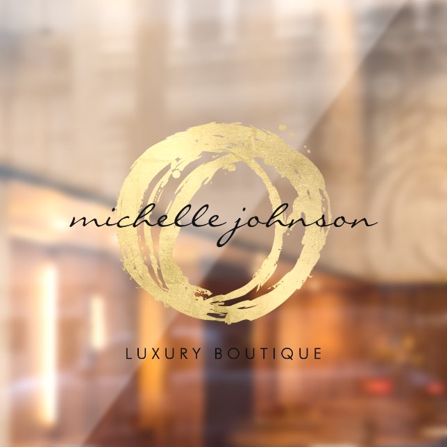 Luxe Imitate Gold lackierte Circle Transparent Fensteraufkleber (Blatt 2)