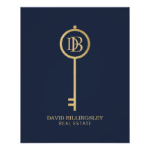 Luxe Imitate Gold Skeleton Key Navy Logo Download