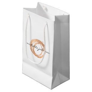 Luxe Imitate Rose Gold Painted Circle Designer Log Kleine Geschenktüte
