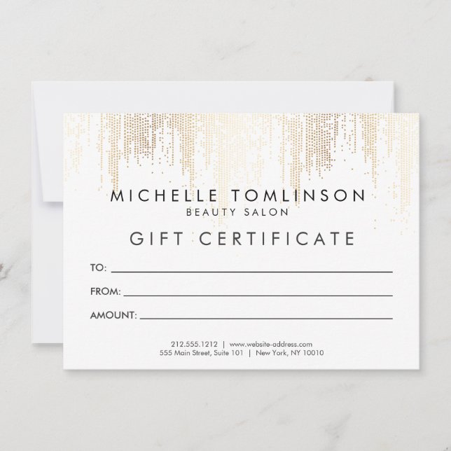 Luxe Imitats Gold Confetti Rain Pattern Geschenkka (Vorderseite)