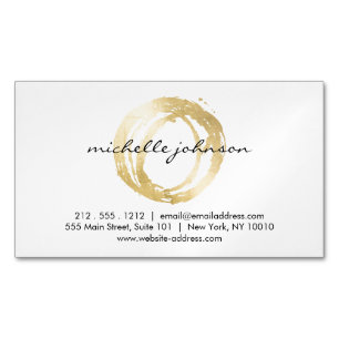 Luxe Imitats Gold lackierte Circle Designer Magnet