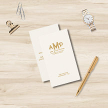 Luxe Ivory Gold 3 Letter Monogram Business Logo