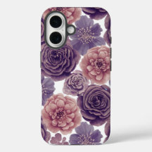 Luxe Lavender Glitzer Blume iPhone 16 Fall