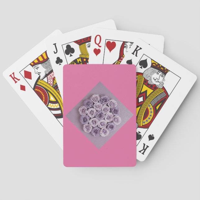 Luxe Lavender Silver Pink Card Deck Spielkarten (Rückseite)