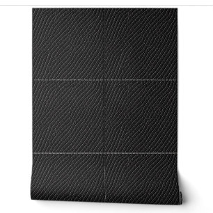 Luxe Leather (Schwarz): Rich Imitats Leder Tapete