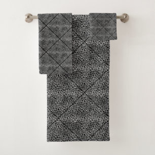 LUXE LEOPARD SCHWARZ-WEISS TOWEL SET