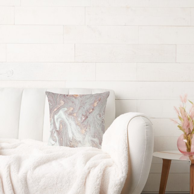 LUXE LILAC MARBLE PEARL CUSHION KISSEN (Liege)