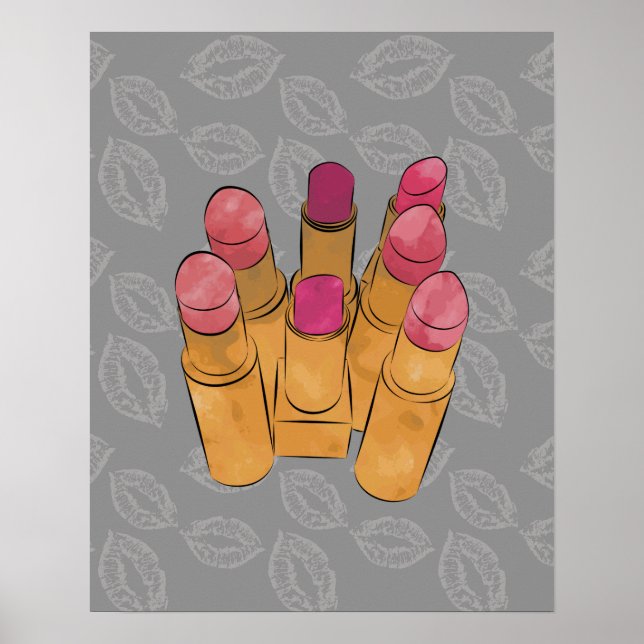 Luxe Lipstick Kiss Poster (Vorne)