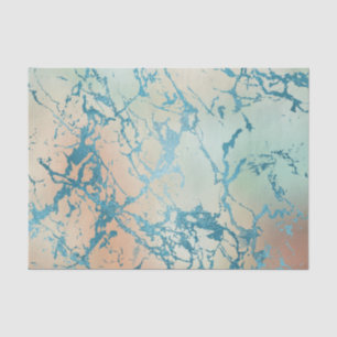 Luxe Marble Schöne Gelb-und Korallenvene Aquamar Seidenpapier