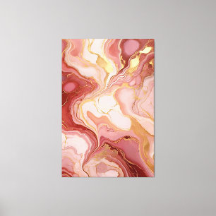 Luxe Marbled Terracotta and Ivory Decorative Leinwanddruck