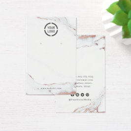 Luxe Marmor Rose Gold Logo Ohrmarkierung