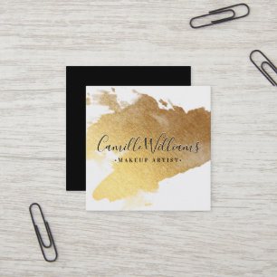 LUXE MINIMALISTISCH Glam Imitate Goldfolie Splint  Quadratische Visitenkarte