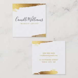 LUXE MINIMALISTISCHE Glam Lux Imitate vergoldete g Quadratische Visitenkarte