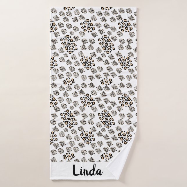 Luxe modern animalprint be brave girl badehandtuch (Badehandtuch)
